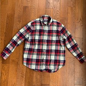 Madewell classic ex boyfriend plaid flannel shirt